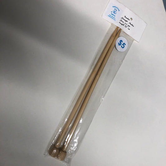Bamboo Knitting Needles - Straight 6.5mm US 10 Length 23 cm