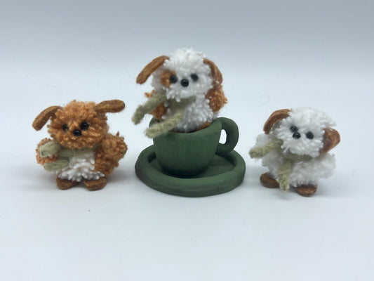 DIY Teacup Puppies with Pottery Teacup and Saucer